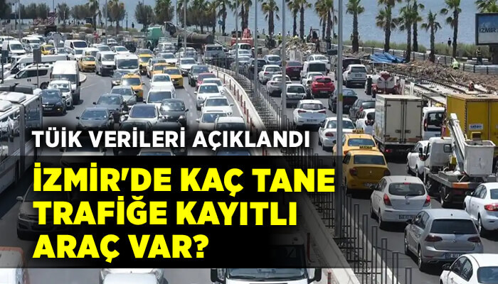 İzmir'de kaç tane trafiğe kayıtlı araç var?